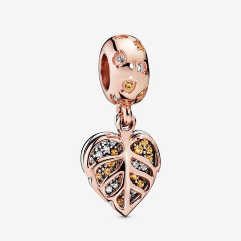 Sparkling Leaves Dangle Pandora Charm